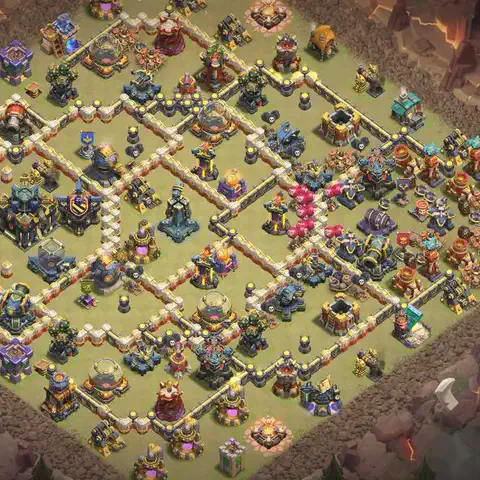 TH17 anti root rider cwl war base layout #154