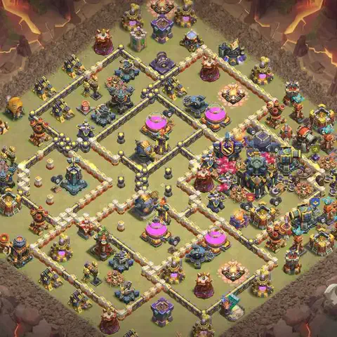 TH17 anti lavaloon cwl war base layout #160