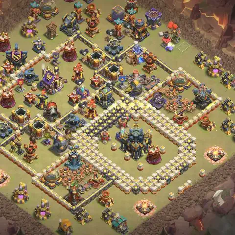 TH17 anti air cwl war base layout #202