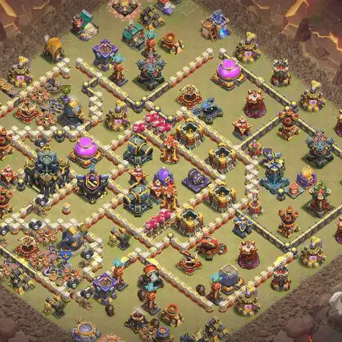 TH17 anti lavaloon cwl war base layout #223