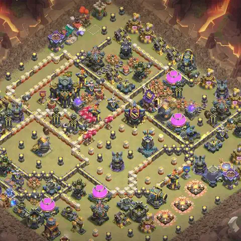 TH17 anti air war defense base layout #024