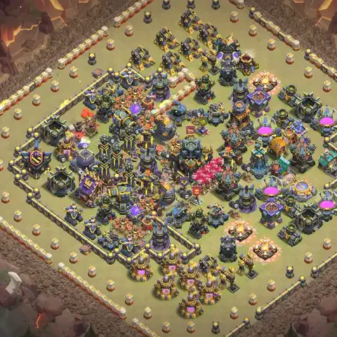 TH17 anti root rider war defense base layout #033