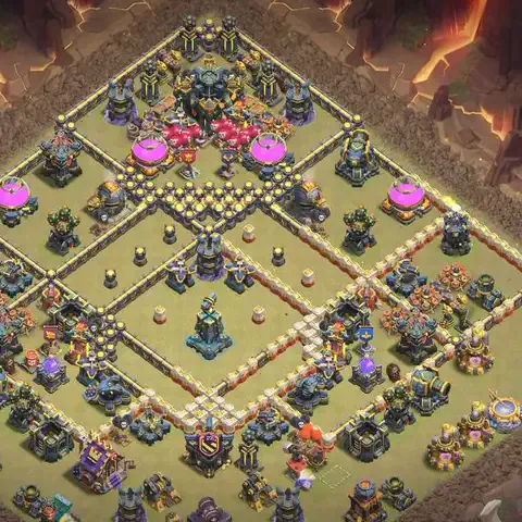TH17 anti root rider war defense base layout #057