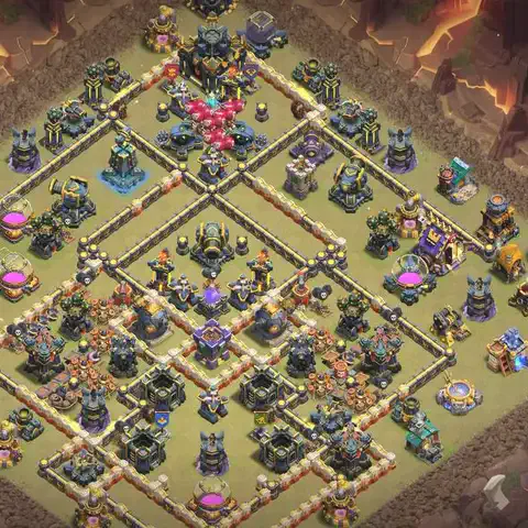 TH17 anti air war defense base layout #075