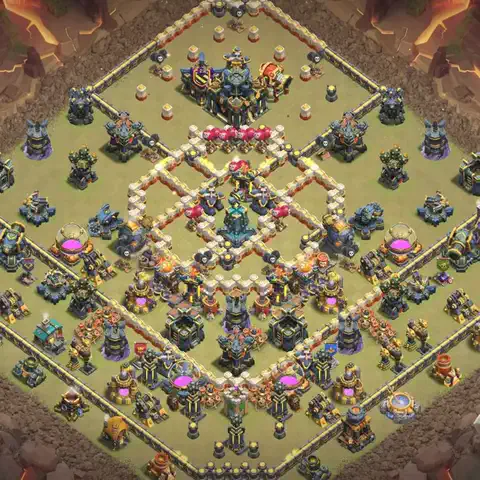 TH17 anti blimp war defense base layout #084