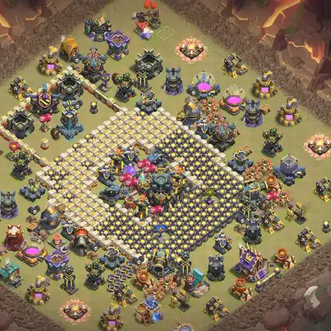 TH17 anti root rider war defense base layout #114