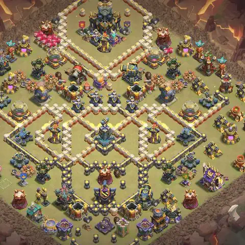 TH17 anti root rider war defense base layout #138
