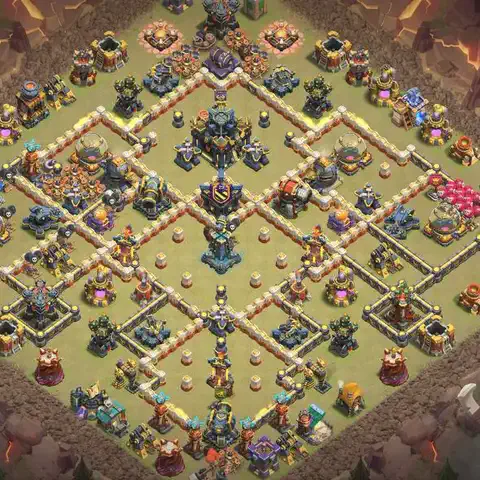 TH17 anti air war defense base layout #141