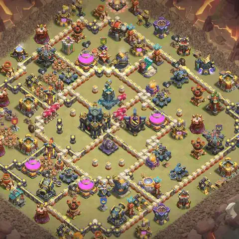 TH17 anti e-drag war defense base layout #168
