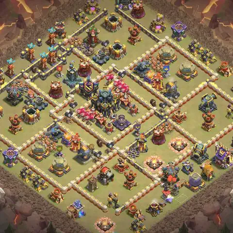 TH17 anti root rider war defense base layout #204