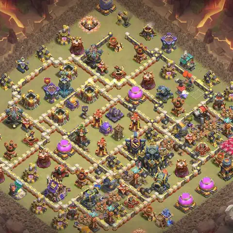 TH17 anti air war defense base layout #222