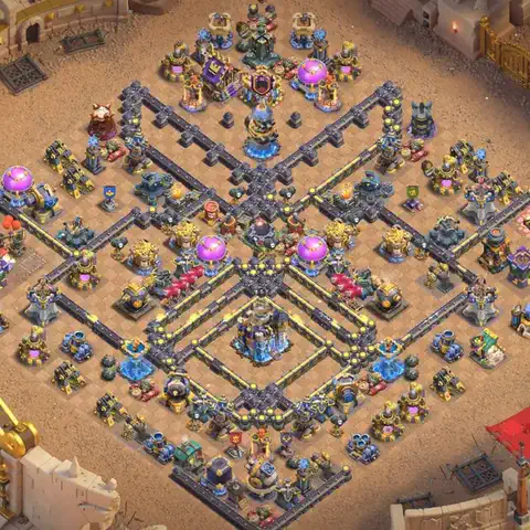 TH18 anti lavaloon anti 3-star war base layout #026