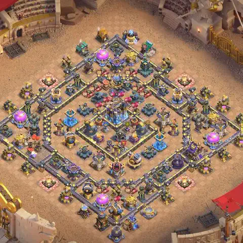 TH18 anti e-drag anti 3-star war base layout #053