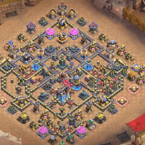 TH18 anti lavaloon anti 3-star war base layout #068