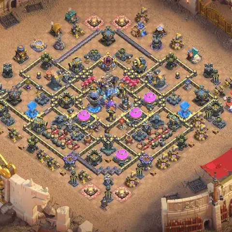 TH18 anti lavaloon anti 3-star war base layout #101