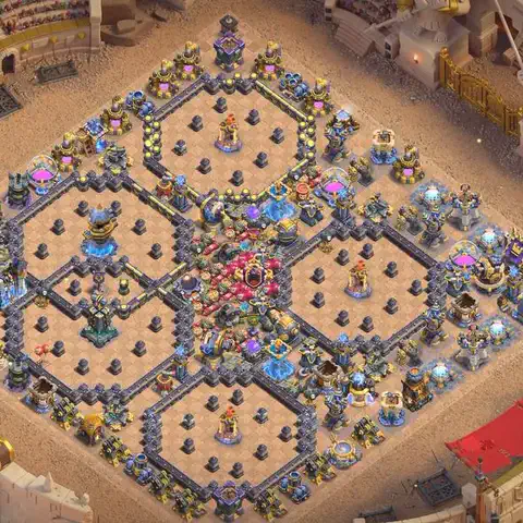 TH18 anti air cwl war base layout #004