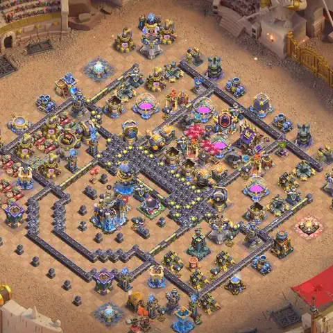 TH18 anti air cwl war base layout #013