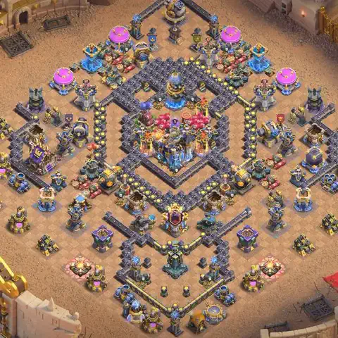TH18 anti e-drag cwl war base layout #016
