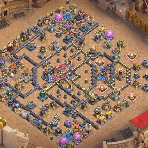 TH18 anti air cwl war base layout #028