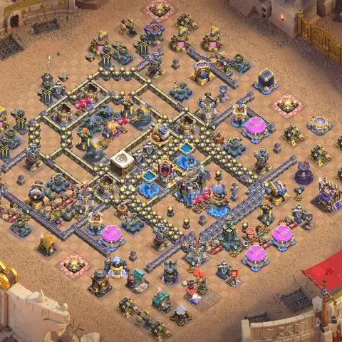 TH18 anti root rider cwl war base layout #046
