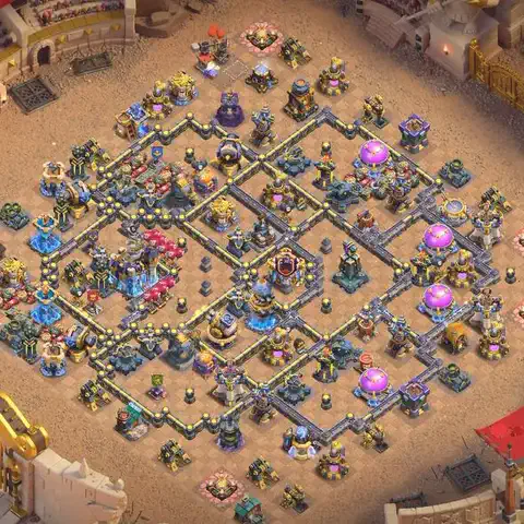 TH18 anti root rider cwl war base layout #055