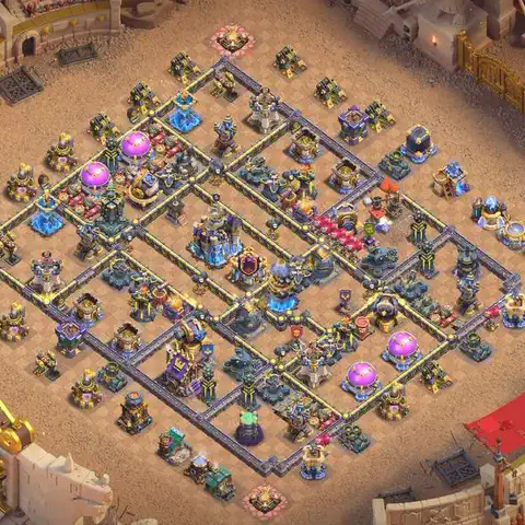 TH18 anti e-drag cwl war base layout #061