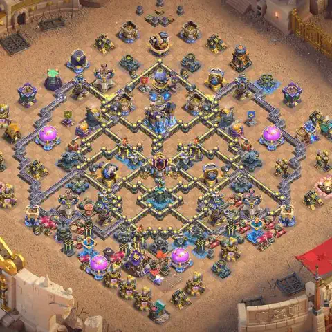 TH18 anti air cwl war base layout #064
