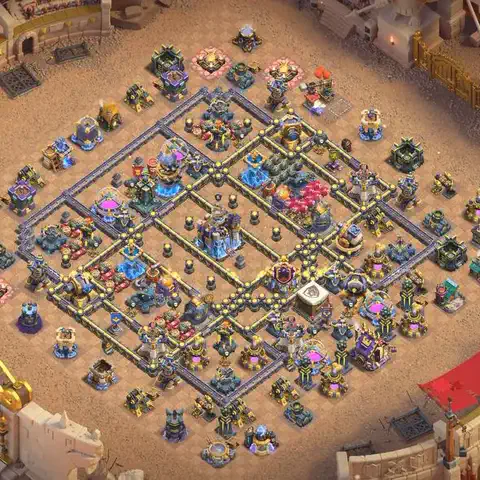 TH18 anti air cwl war base layout #073