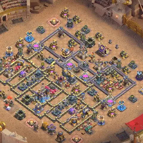 TH18 anti e-drag cwl war base layout #076