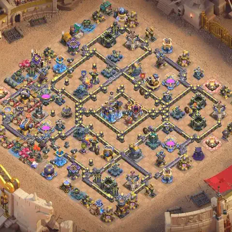 TH18 anti blimp cwl war base layout #079
