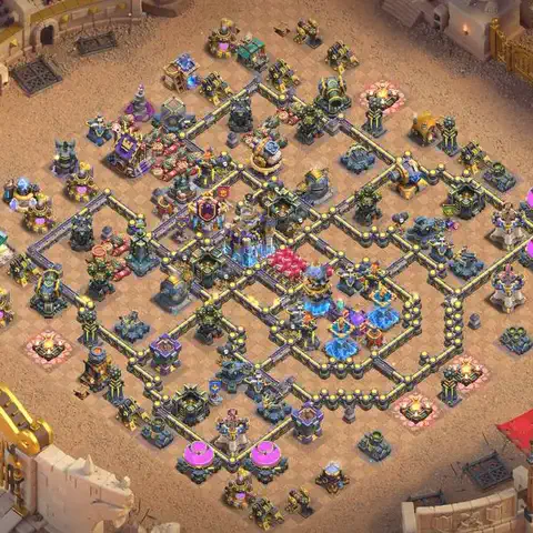 TH18 anti lavaloon cwl war base layout #094