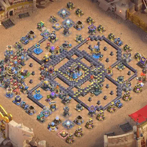 TH18 anti hydra war defense base layout #009