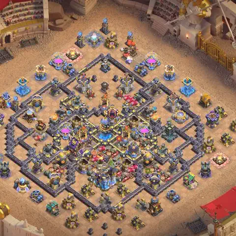 TH18 anti lavaloon war defense base layout #012
