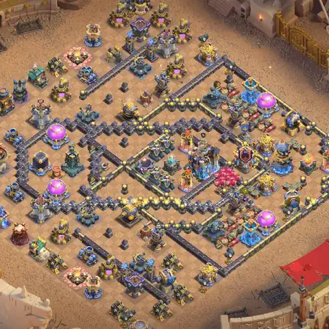 TH18 anti e-drag war defense base layout #027