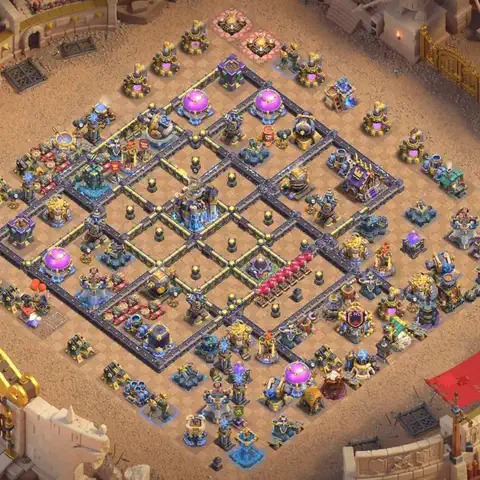 TH18 anti e-drag war defense base layout #030