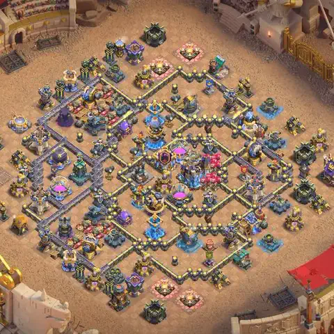 TH18 anti hydra war defense base layout #081