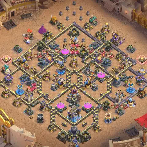 TH18 anti hydra war defense base layout #090
