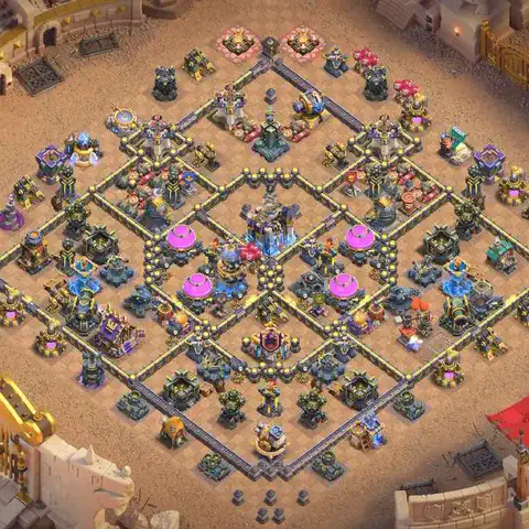 TH18 anti root rider war defense base layout #093