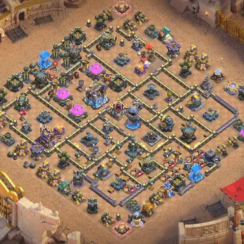 TH18 anti lavaloon war defense base layout #102