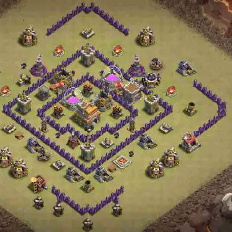 TH7 war Anti 3-Star base layout with copy link for Clash of Clans, layout #026
