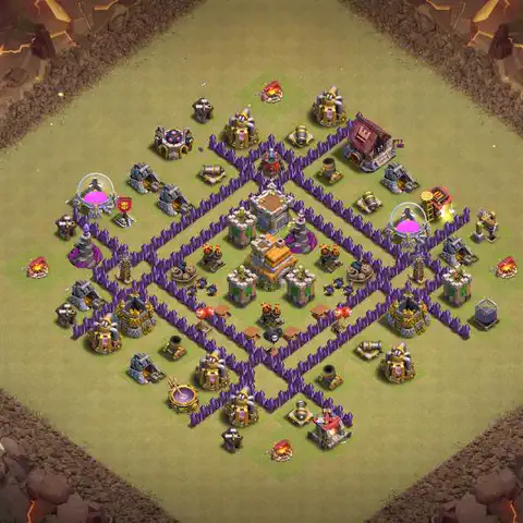 TH7 war Anti 3-Star base layout with copy link for Clash of Clans, layout #116