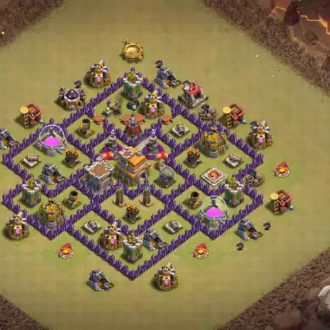 TH7 war CWL base layout with copy link for Clash of Clans, layout #010