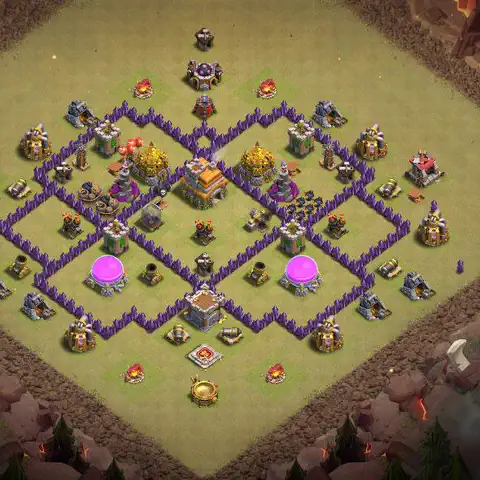 TH7 war CWL base layout with copy link for Clash of Clans, layout #079