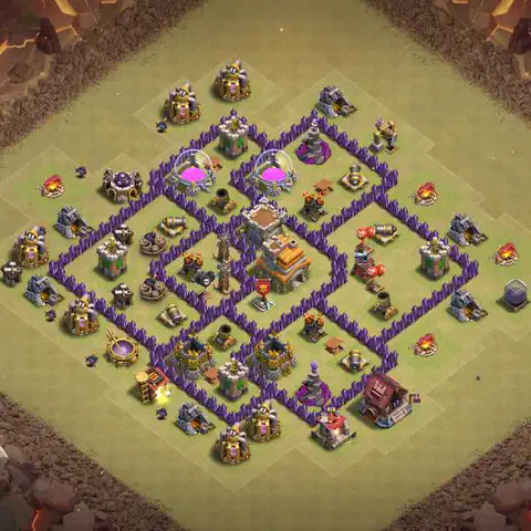 TH7 war CWL base layout with copy link for Clash of Clans, layout #115
