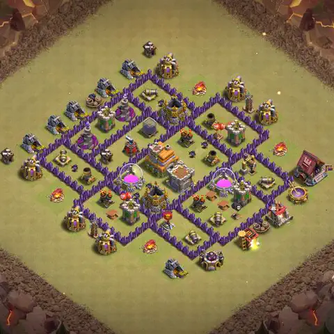 TH7 war CWL base layout with copy link for Clash of Clans, layout #139