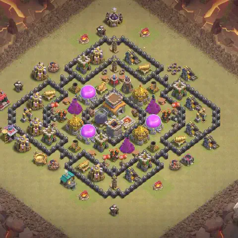 TH8 war Anti 3-Star base layout with copy link for Clash of Clans, layout #095