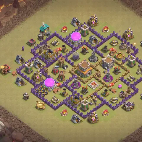 TH8 war CWL base layout with copy link for Clash of Clans, layout #043
