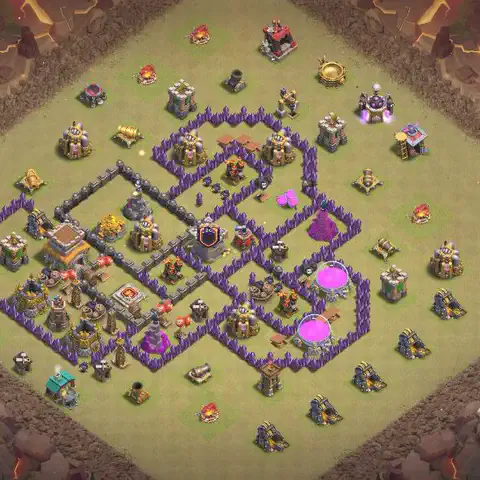 TH8 war CWL base layout with copy link for Clash of Clans, layout #067