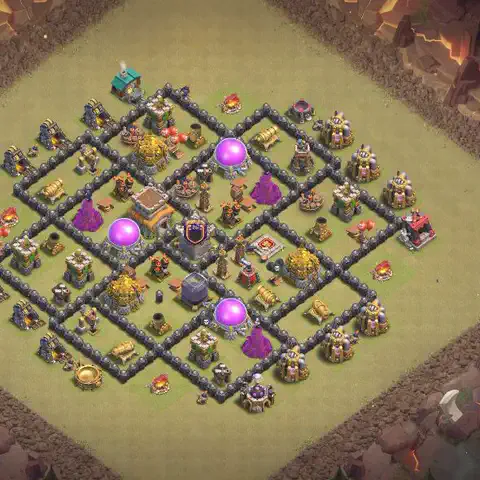 TH8 war CWL base layout with copy link for Clash of Clans, layout #085