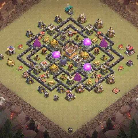 TH8 war CWL base layout with copy link for Clash of Clans, layout #088